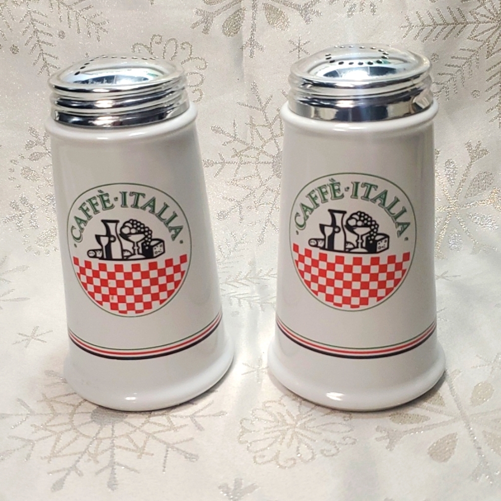 Caffe Italia Vintage Large Salt and Pepper Shakers Himark